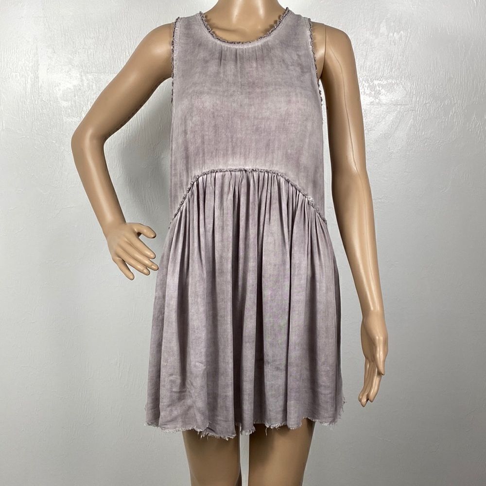 ODDY Boho Dusty Rose Sleeveless Babydoll Tunic Top